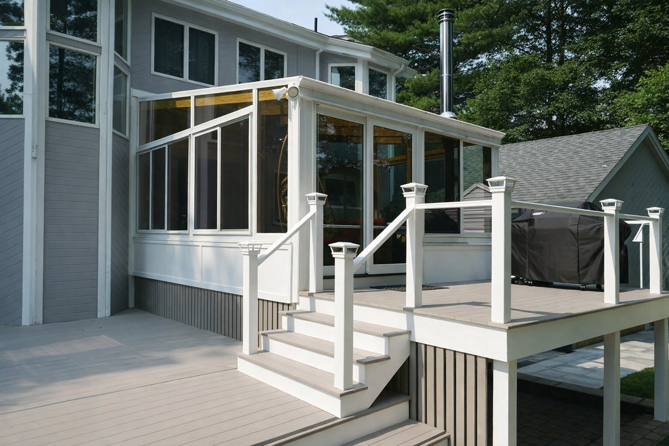 Deck-to-sunroom conversion in Burbank, CA